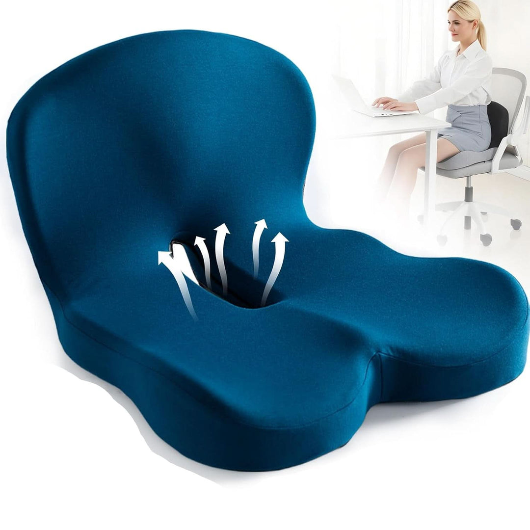 Luvikno | ErgoComfort Setepute – Ergonomisk Minne Skumpute for Ryggstøtte og Komfort