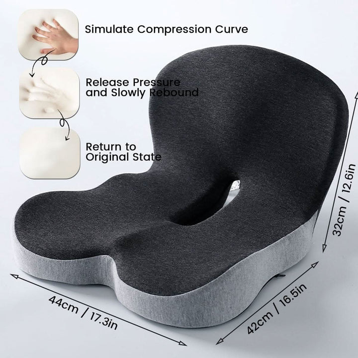 Luvikno | ErgoComfort Setepute – Ergonomisk Minne Skumpute for Ryggstøtte og Komfort
