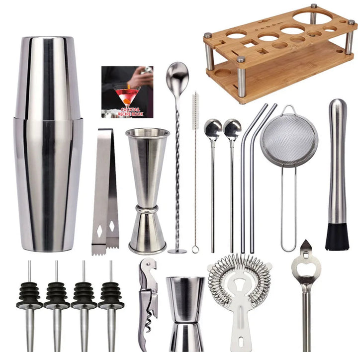 ShakerPro - Luksus 23-delt Cocktailsett for Bartendere Luvikno