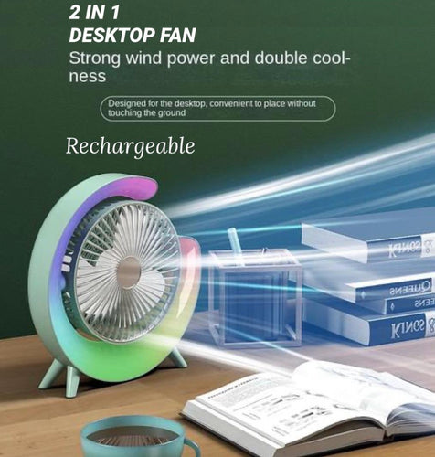 Fan Desktop Rechargeable 2:1 | Luvikno