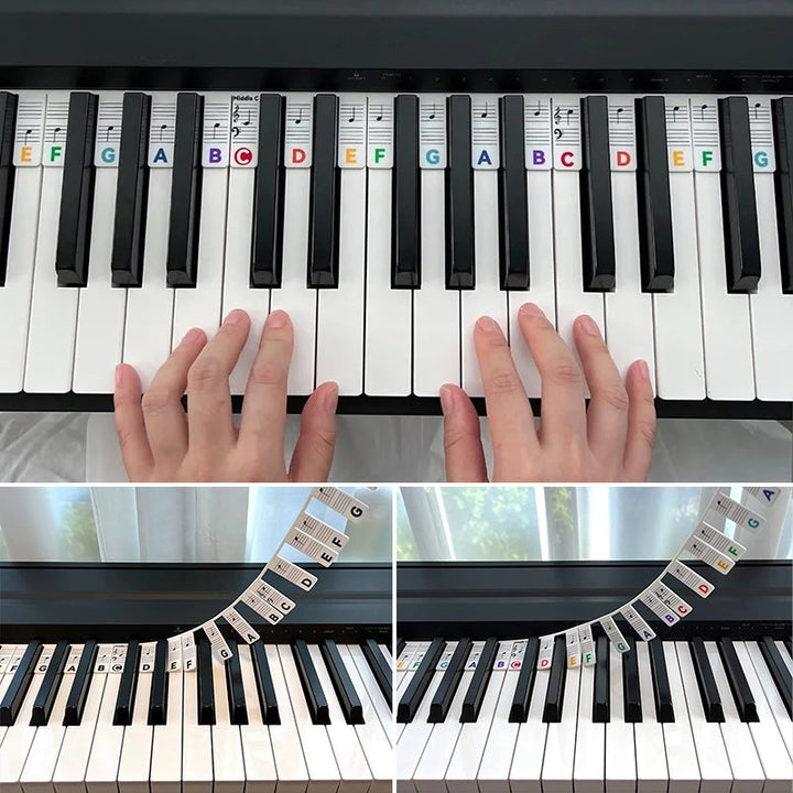 Luvikno | Avtagbare piano-tastatur notetiketter