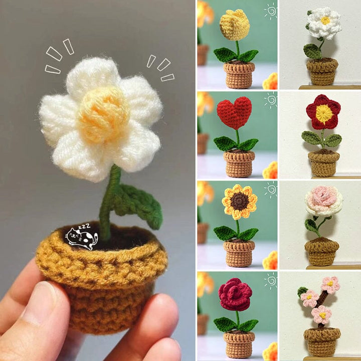 Luvikno | Håndlaget strikkede blomster