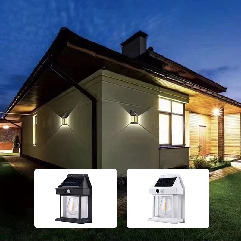 Luvikno | Solar Wolfram Veggelys for Utendørs Bruk