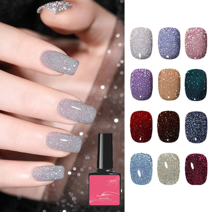 Høy tetthet glitter neglelakk gel | Luvikno