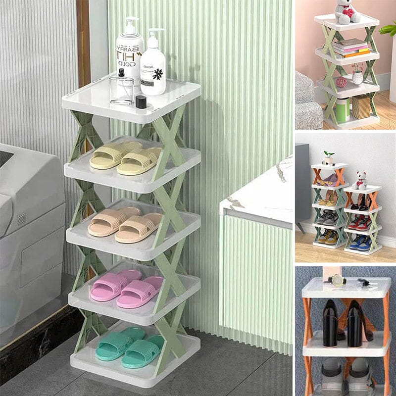 Foldbar Multi-Lags Skoholder, Skoplassering Hylle Organiser | Luvikno