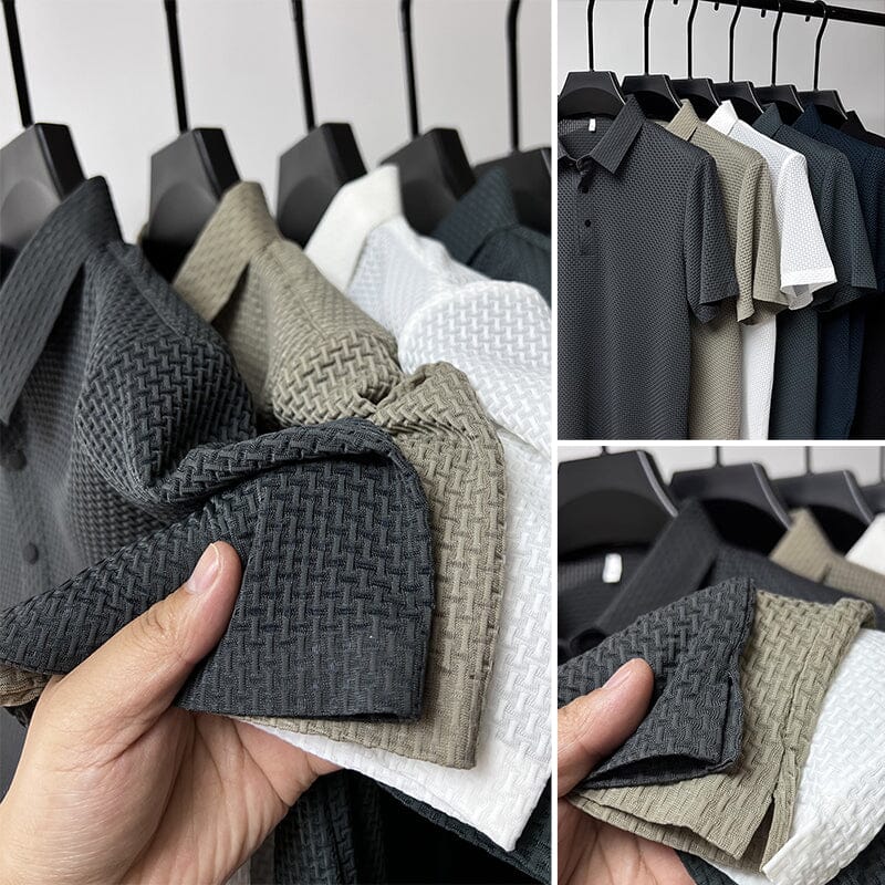 Mesh Ice Silk Korte Ermel T-skjorte | Luvikno