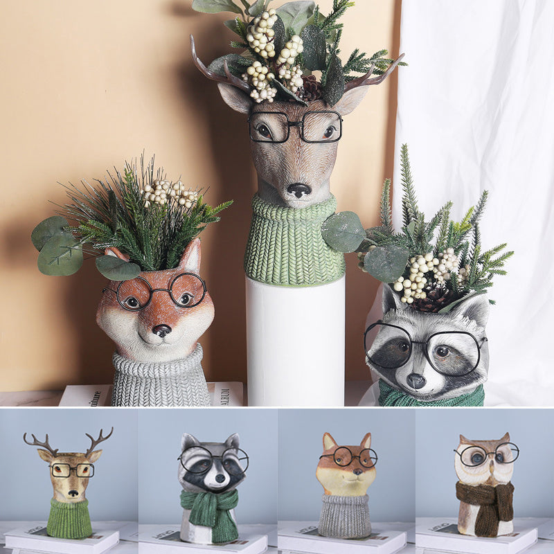 Resin Animal Flower Pot | Luvikno