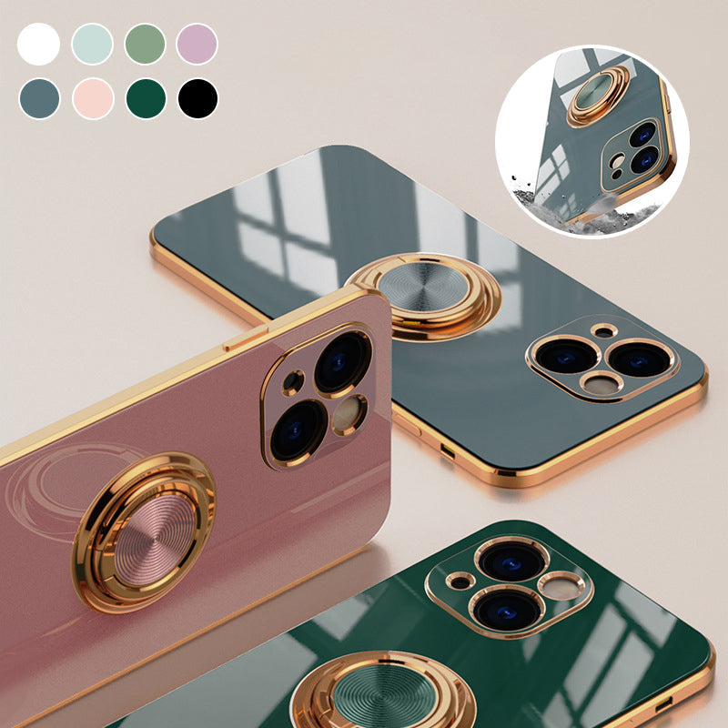 Plateret iPhone-deksel med ring | Luvikno