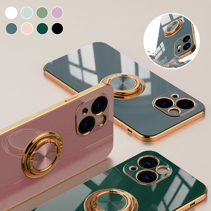 Plateret iPhone-deksel med ring | Luvikno