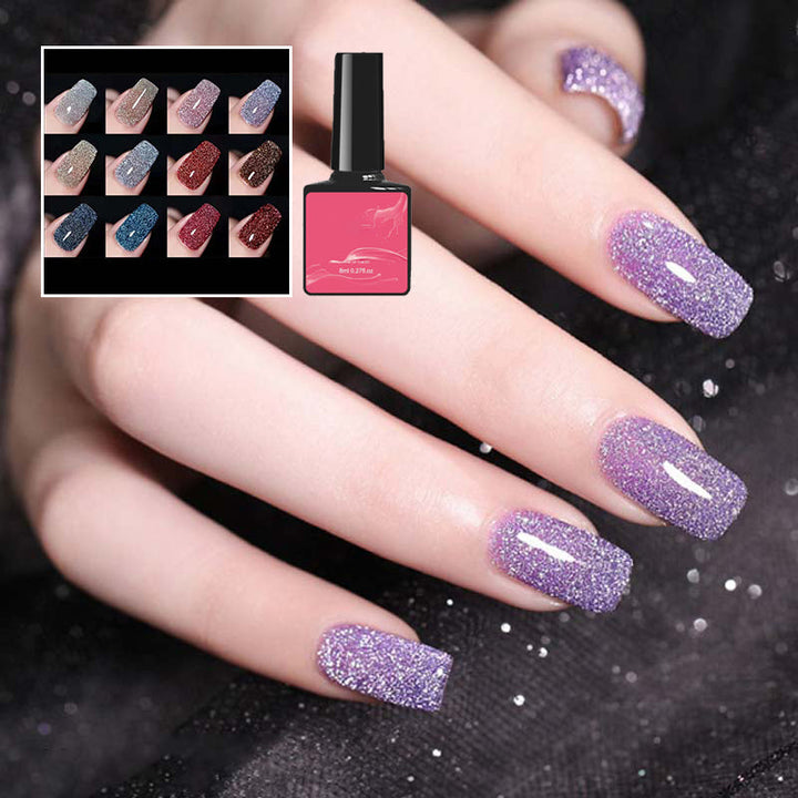 Glitter og diamant neglelakk (8ml) | Luvikno