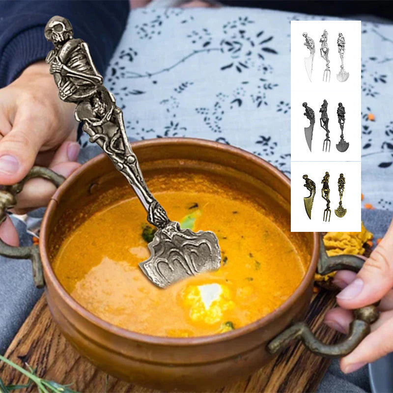 Halloween gave Skeletal Cutlery Sets | Luvikno