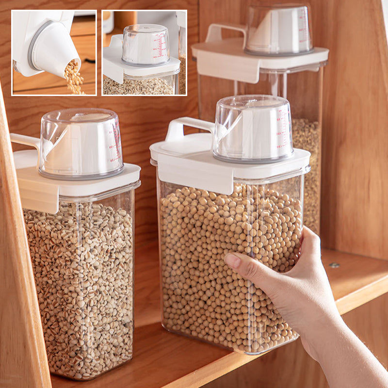 Cereal Dispenser Easy Flow Oppbevaringskrukke Plast Matcontainer | Luvikno