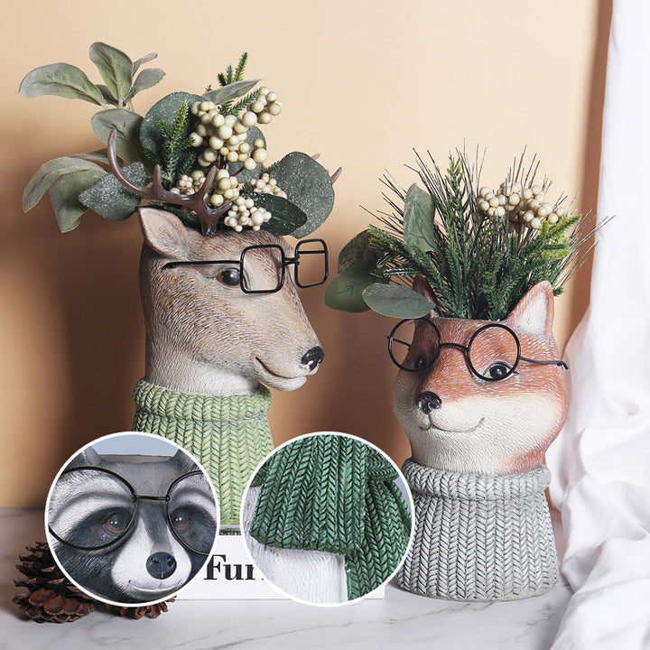 Resin Animal Flower Pot | Luvikno