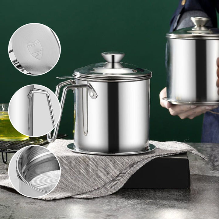 Rustfritt Stål Olje Filter Kanne | Luvikno