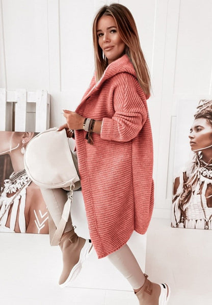 Luvik | Pitkähihaiset Neulepusero hupulla ja nappilista