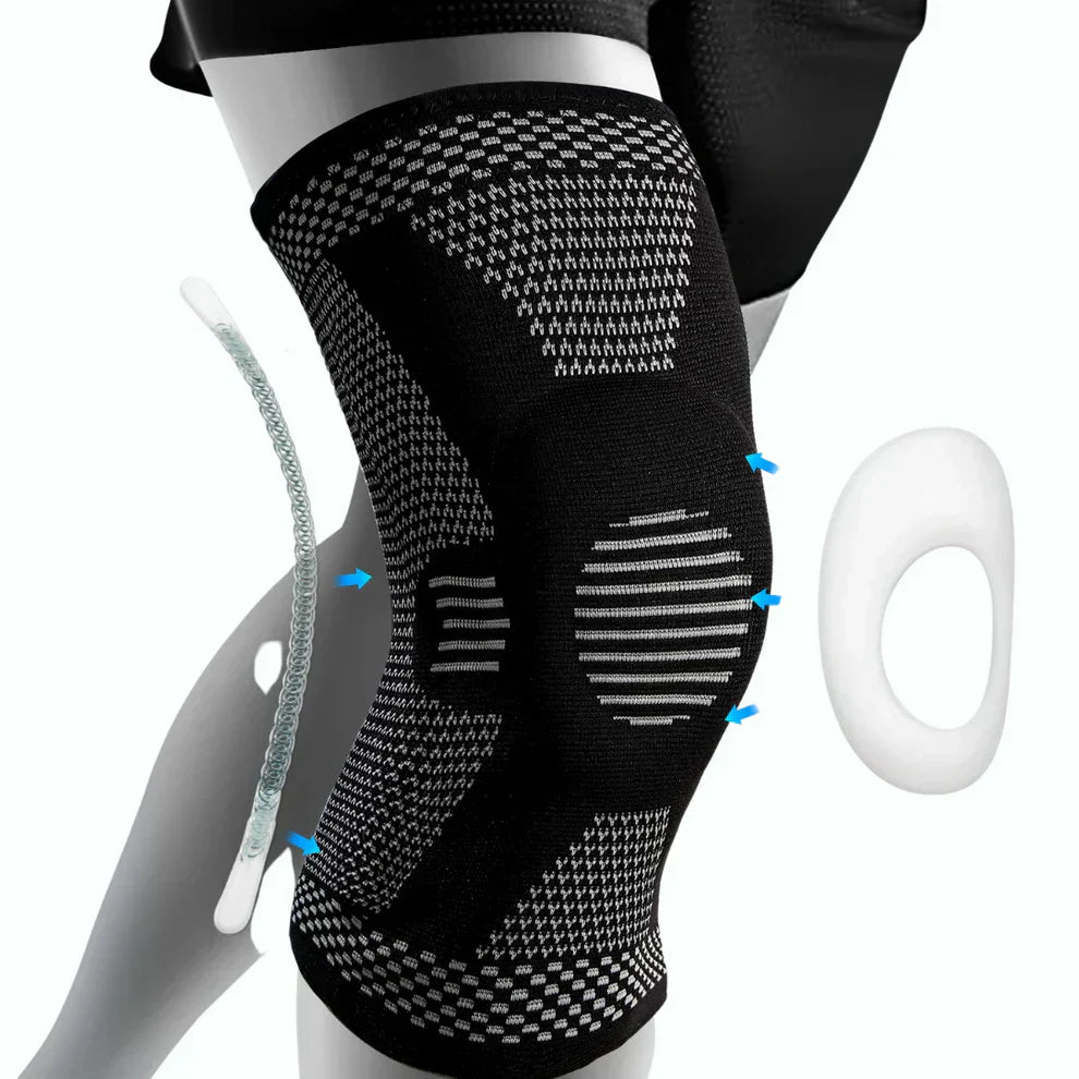 FlexiKnee Kompresjonsbandasje - Støttende Knebandasje for Smerte, Hevelse og Stivhet | Luvikno