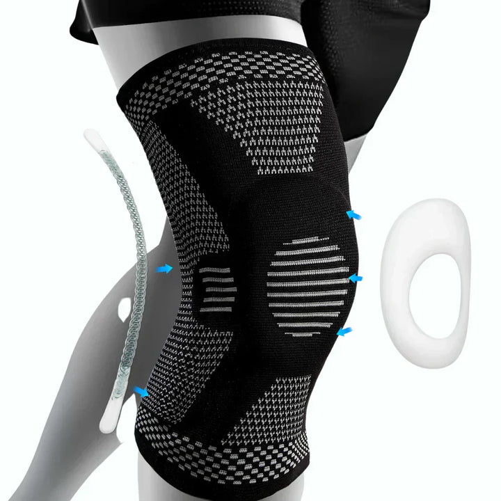 FlexiKnee Kompresjonsbandasje - Støttende Knebandasje for Smerte, Hevelse og Stivhet | Luvikno