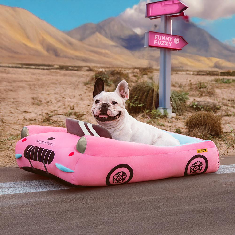 Luvikno | FurElegance Classic Konvertibel Racerbil Seng | Luksus bolster hundeseng for stilig komfort og støtte