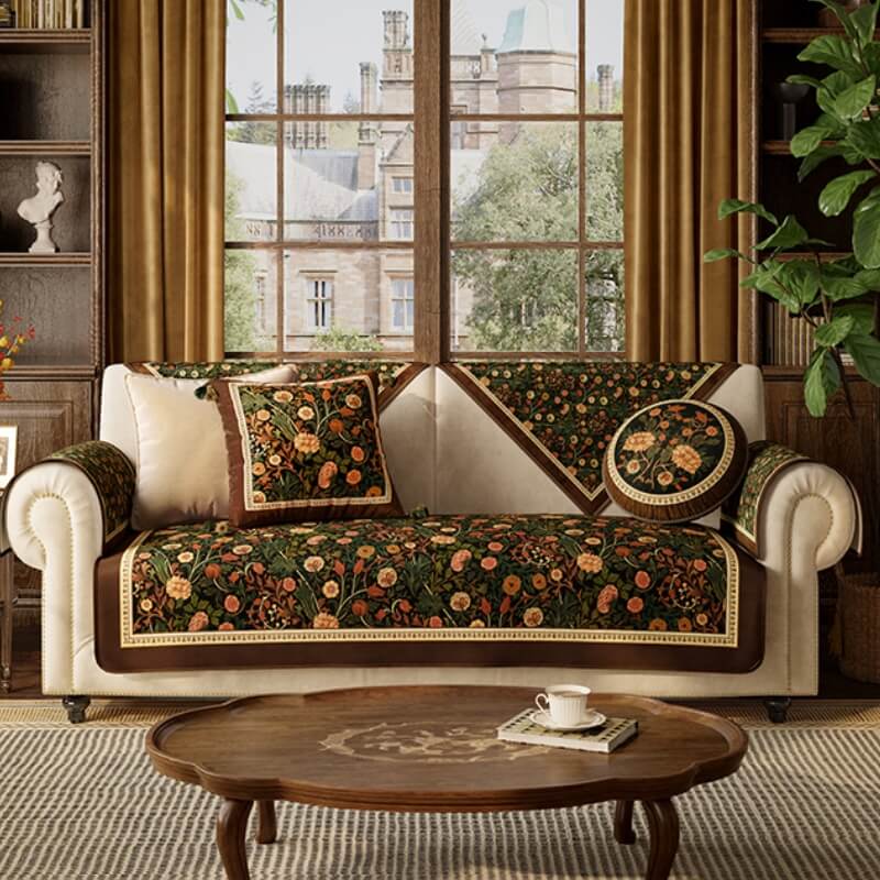 Hage Vintage Luksus Møbel Beskyttende Ikke-Sklisikker Sofa Dekken | Luvikno