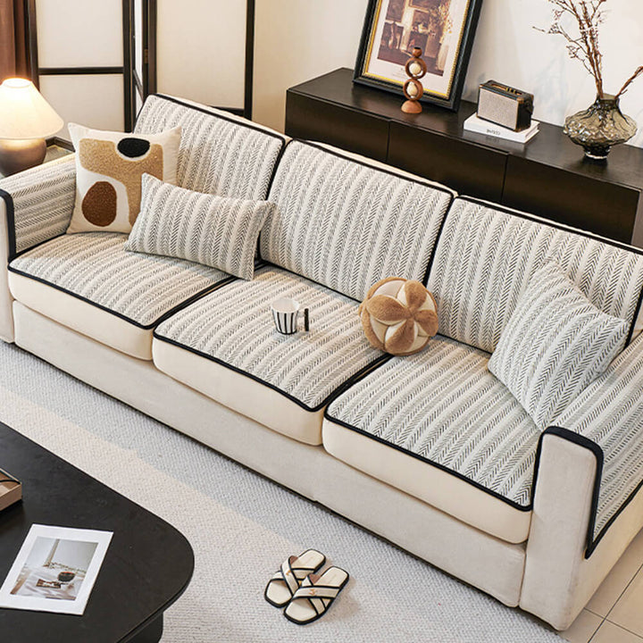 Klassisk Retro Stretch Chenille Sofa Dekke Full Beskyttelse | Luvikno