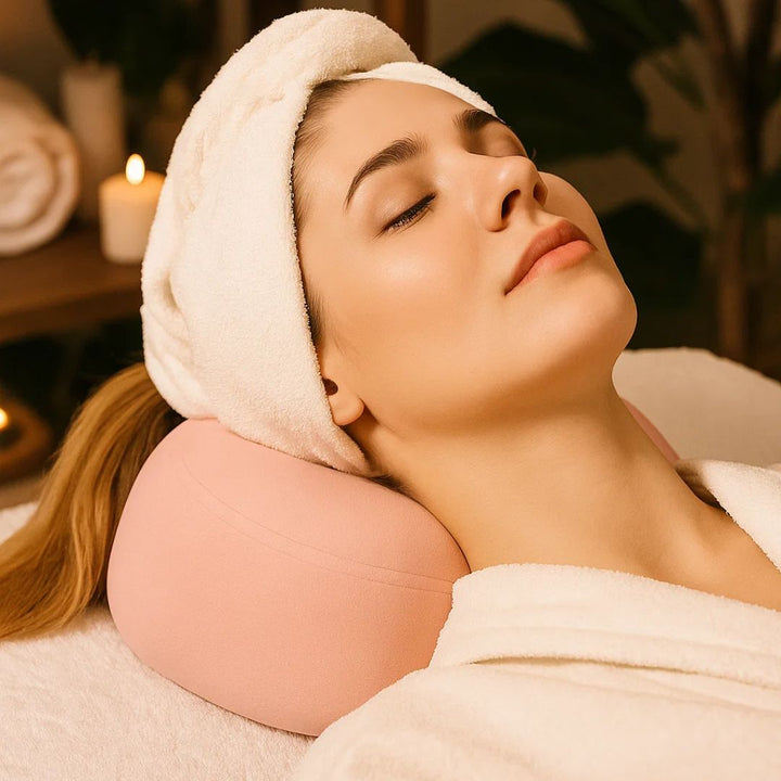 FaceEase | Face‑Down Pillow – Trykkavlastende støtte – Konturert minneskum – Ideell for massasje, skjønnhet og mage-sovende Luvikno