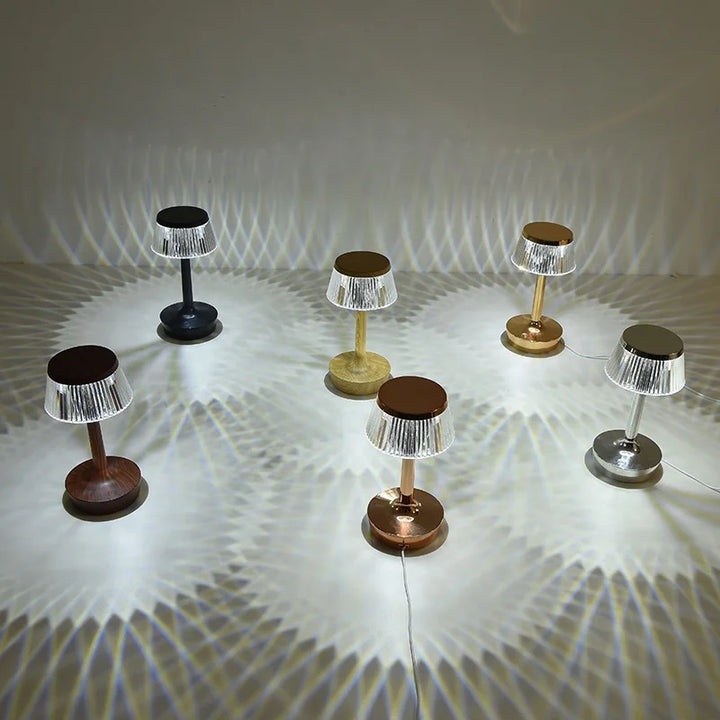 Luvikno | Krystallpendel - Oppladbar Trådløs Bordlampe