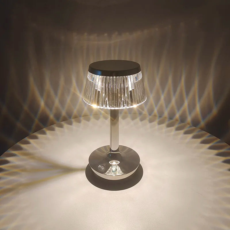Luvikno | Krystallpendel - Oppladbar Trådløs Bordlampe