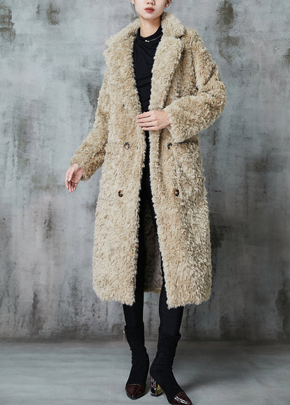 Luvik | Khaki Toppatumpuiset Paksut Pehmeät Turkiskuosiset Takit Talvi