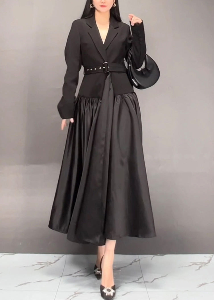 Luvik | Khaki Notchée Patchwork Vyöt Pitkät Trenchcoatit