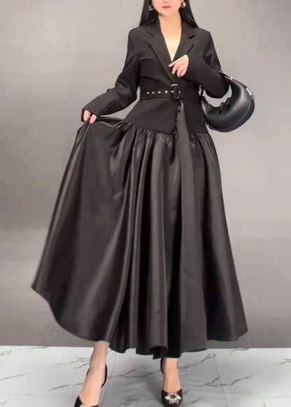 Luvik | Khaki Notchée Patchwork Vyöt Pitkät Trenchcoatit