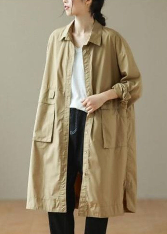 Luvik | Khaki Peter Pan Krage Trench Langermet