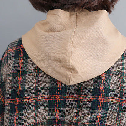 Luvik | ylihankintainen keltainen tilkkutyöhuppari talvitakki naisille