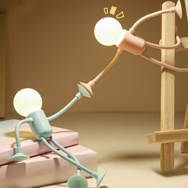 Luvikno | LumiFlex | LED Bordlampe Fleksibel Kreativ Dekorasjon for Stue og Barnerom Energisparende Moderne 4 Farger