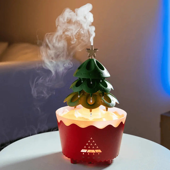 Luvikno | AromaBoom jule diffuser – Ultrasonisk luftfukter med LED og USB