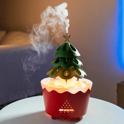 Luvikno | AromaBoom jule diffuser – Ultrasonisk luftfukter med LED og USB
