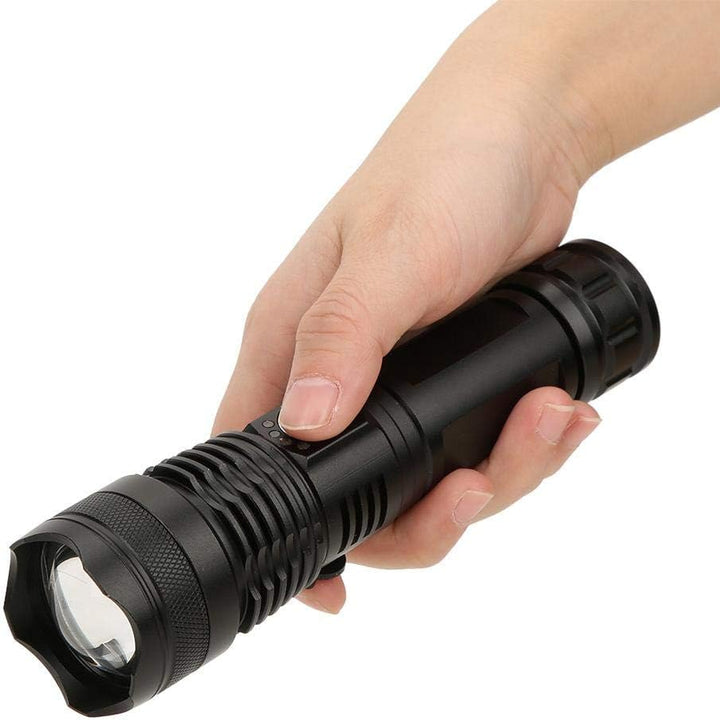 Oppladbar LED-lommelykt med lang rekkevidde beam Luvikno