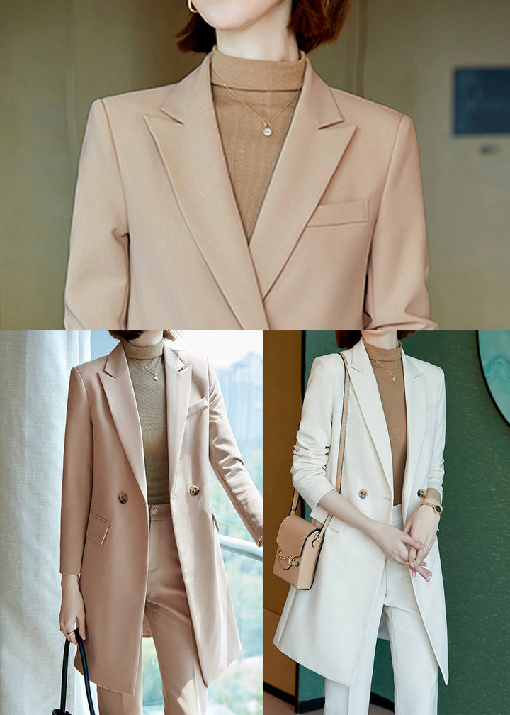 Luvik | Khaki Trenchjakke dobbeltspent i spandex
