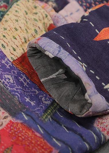 Luvik | Suuri koko ulkovaatteet Painetut Takki Patchwork Väri V-kaula-aukko Takit naisille