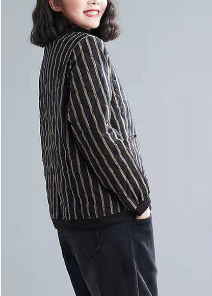 Luvik | Puuvillaiset raitatakit, joissa on pitkähihaiset vetoketjulliset taskut