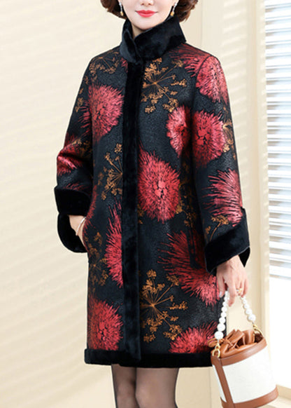 Luvik | Khaki Mao Kauluksen Käännettävä Kaksi Puolta Kutistettua Minkki Takit