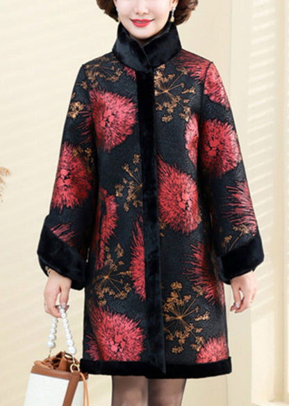 Luvik | Khaki Mao Kauluksen Käännettävä Kaksi Puolta Kutistettua Minkki Takit