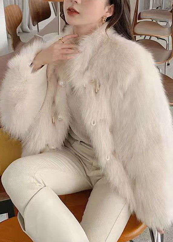 Luvik | Lila Korkeakauluksinen Napillinen Nahka ja Turkissa olevat Takit