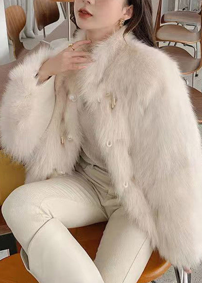 Luvik | Lila Korkeakauluksinen Napillinen Nahka ja Turkissa olevat Takit