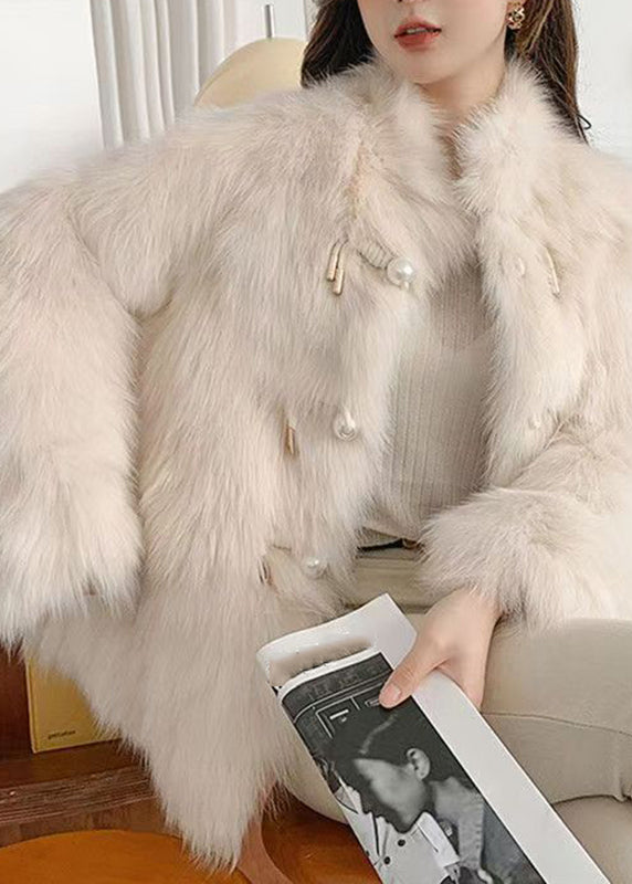 Luvik | Lila Korkeakauluksinen Napillinen Nahka ja Turkissa olevat Takit