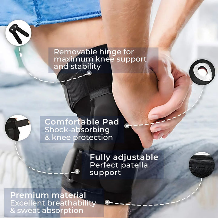 FlexGuard ACL Kneebind | Kneestøtte - Knestabilitet - Reduserer smerte og hevelse - Begrenset bevegelse - Beskytter kneet - Forbedrer restitusjon Luvikno