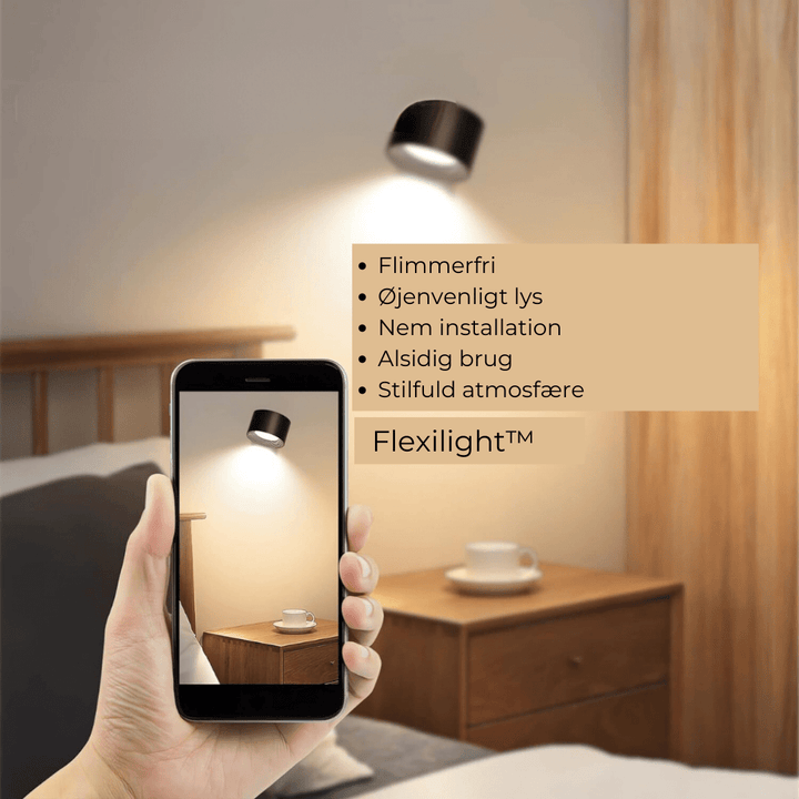 Luvikno | Flexilight Trådløs Vegglampe Berøring 360 Rotasjon