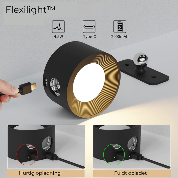 Luvikno | Flexilight Trådløs Vegglampe Berøring 360 Rotasjon