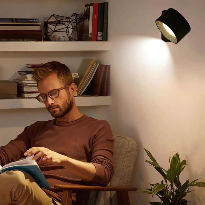 Luvikno | Trådløs oppladbar 360° vegglampe | Energisparende LED, berøringskontroll og allsidig for boligbelysning