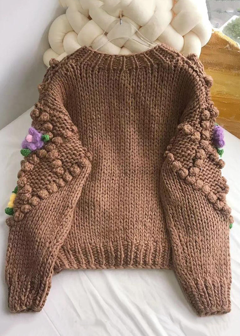 Luvik | Mukautuva puuvillapatchworktakki ruskeilla napilla