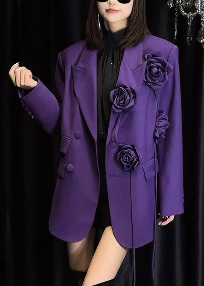 Luvik | Lilas Col Peter-Pan Napit Spandex Takit